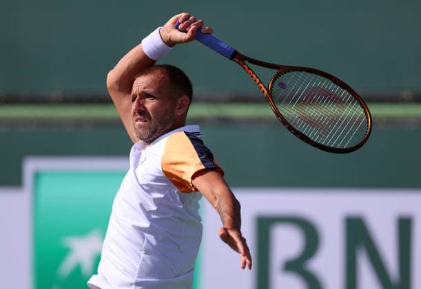 Dan Evans of GBR in action BNP Paribas Open, Tennis, Day 2, Indian Wells Tennis Garden, California, USA - 07 Mar 2024  Copyright: xEllaxLing Shutterstockx 14380630ap