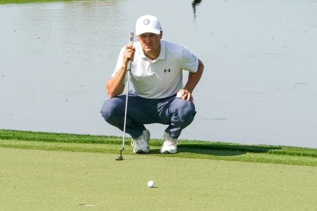 March 7, 2024, Orlando, Florida, United States: Jordan Spieth lines up a putt on the 8th green during the first round of the 2024 Arnold Palmer Invitational presented by Mastercard at Bay Hill Club & Lodge. Orlando United States - ZUMAw109 20240307_fap_w109_040 Copyright: xDebbyxWongx