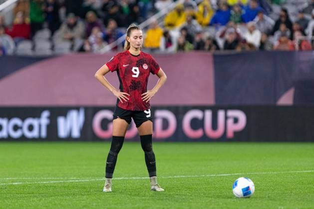 RECORD DATE NOT STATED Concacaf W Gold Cup 2024 Canada 2-2 United States Jordyn Huitema of Canada during the Semifinals match between Canada and United States (USA) as part of the Concacaf Womens Gold Cup 2024, at Snapdragon Stadium on March 06, 2024 in San Diego, California, United States. SAN DIEGO CALIFORNIA UNITED STATES  Copyright: xCarlosxZepedax 20240307003034_CWGC_2024_SF_CAN_USA_HUITEMA254