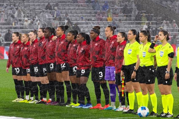 RECORD DATE NOT STATED Concacaf W Gold Cup 2024 Canada 2-2 United States Players of Canada during the Semifinals match between Canada and United States (USA) as part of the Concacaf Womens Gold Cup 2024, at Snapdragon Stadium on March 06, 2024 in San Diego, California, United States. SAN DIEGO CALIFORNIA UNITED STATES  Copyright: xCarlosxZepedax 20240306222747_CWGC_2024_SF_CAN_USA_CANADA68