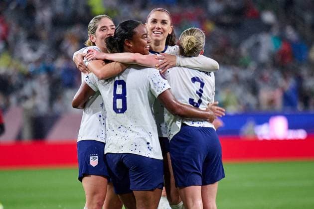 RECORD DATE NOT STATED Concacaf W Gold Cup 2024 Canada 2-2 United States Jaedyn Shaw celebrates her goal 0-1 of United States during the Semifinals match between Canada and United States (USA) as part of the Concacaf Womens Gold Cup 2024, at Snapdragon Stadium on March 06, 2024 in San Diego, California, United States. SAN DIEGO CALIFORNIA UNITED STATES  Copyright: xJorgexMartinezx 20240306220914_CWGC_2024_SF_CAN_USA_SHAW79