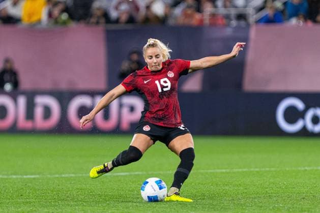 RECORD DATE NOT STATED Concacaf W Gold Cup 2024 Canada 2-2 United States Adriana Leon of Canada during the Semifinals match between Canada and United States (USA) as part of the Concacaf Womens Gold Cup 2024, at Snapdragon Stadium on March 06, 2024 in San Diego, California, United States. SAN DIEGO CALIFORNIA UNITED STATES  Copyright: xCarlosxZepedax 20240307003024_CWGC_2024_SF_CAN_USA_LEON260