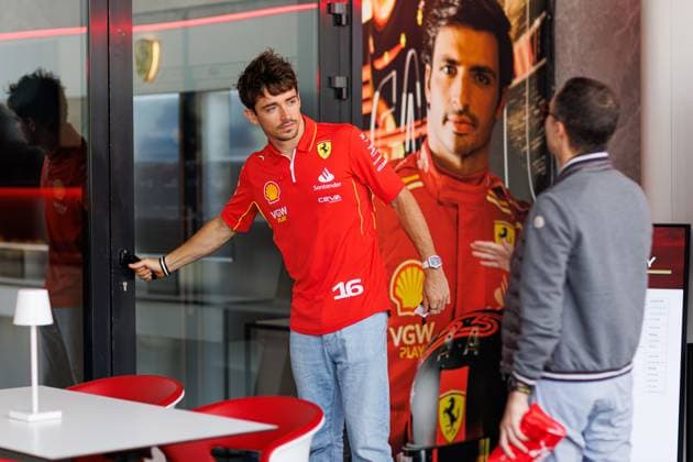 LECLERC Charles (mco), Scuderia Ferrari SF-24, portrait, TODT Nicolas (fra), Allroad Manager, portrait, during the Formula 1 STC Saudi Arabian Grand Prix 2024, 2nd round of the 2024 Formula One World Championship, WM, Weltmeisterschaft from March 7 to 9, 2024 on the Jeddah Corniche Circuit, in Jeddah, Saudi Arabia - F1 - SAUDI ARABIAN GRAND PRIX 2024 DPPI Panoramic 240308_R02_SAUDI__LF_1012