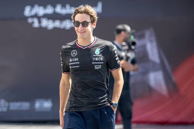JEDDAH, SAUDI ARABIA: George Russell, racing for the Mercedes F1 team during the 2024 Formula 1 Saudi Arabian Grand Prix at the Jeddah Corniche Circuit in Jeddah, Saudi Arabia