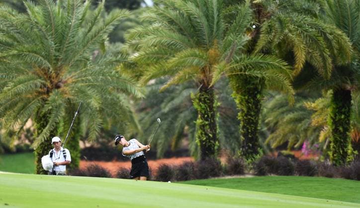 (240308) -- LINGSHUI, March 8, 2024 -- Ko Lydia (R) of New Zealand plays a shot during the second round of the Blue Bay LPGA, Golf Damen golf tournament in Lingshui, south China s Hainan Province, March 8, 2024. ) (SP)CHINA-HAINAN-LINGSHUI-GOLF-BLUE BAY LPGA (CN) YangxGuanyu 