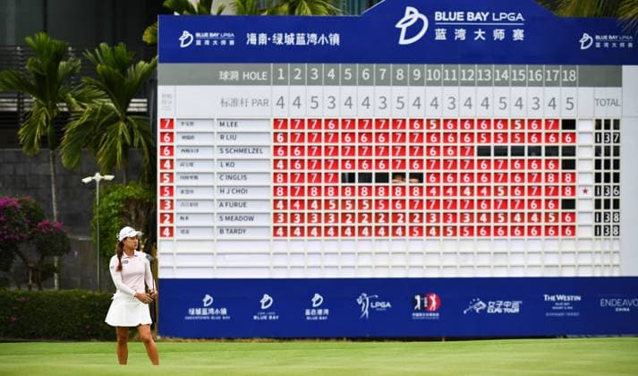 (240308) -- LINGSHUI, March 8, 2024 -- Lee Minjee of Australia competes during the second round of the Blue Bay LPGA, Golf Damen golf tournament in Lingshui, south China s Hainan Province, March 8, 2024. ) (SP)CHINA-HAINAN-LINGSHUI-GOLF-BLUE BAY LPGA (CN) YangxGuanyu 