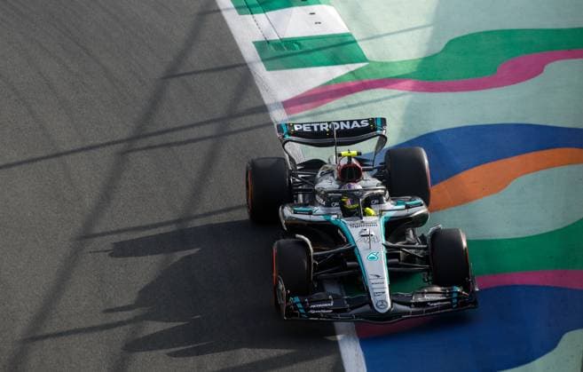 44 Lewis Hamilton GBR, Mercedes AMG Petronas F1 Team , F1 Grand Prix of Saudi Arabia at Jeddah Corniche Circuit on March 8, 2024 in Jeddah, Saudi Arabia Photo by HOCH ZWEI Jeddah Saudi Arabia