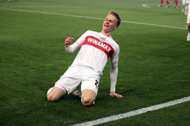 08 03 24 VfB Stuttgart 1 FC Union Berlin Germany, Stuttgart, 08 03 2024, Football, Bundesliga, VfB Stuttgart 1 FC Union Berlin Chris Führich VfB Stuttgart Jubel Tor 2 0 Führich