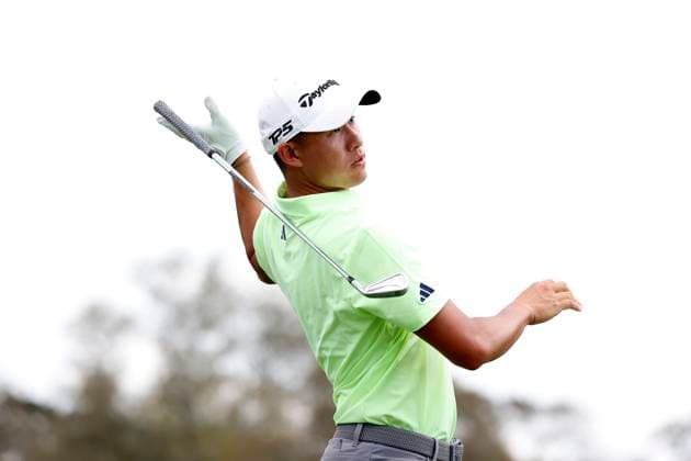 ORLANDO, FL - MARCH 08: PGA, Golf Herren golfer Collin Morikawa has his club slip out of his hands while teeing off on the 14th hole during the Arnold Palmer Invitational presented by MasterCard at the Arnold Palmer s Bay Hill Club & Lodge on March 8, 2024, in Orlando, Florida. (Photo by Brian Spurlock Icon Sportswire) GOLF: MAR 08 PGA Arnold Palmer Invitational presented by Mastercard EDITORIAL USE ONLY Icon24030841