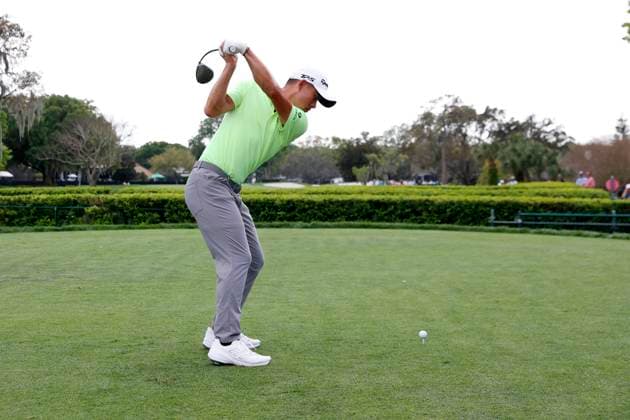 ORLANDO, FL - MARCH 08: PGA, Golf Herren golfer Collin Morikawa hits his tee shot on the 15th hole during the Arnold Palmer Invitational presented by MasterCard at the Arnold Palmer s Bay Hill Club & Lodge on March 8, 2024, in Orlando, Florida. (Photo by Brian Spurlock Icon Sportswire) GOLF: MAR 08 PGA Arnold Palmer Invitational presented by Mastercard EDITORIAL USE ONLY Icon24030845