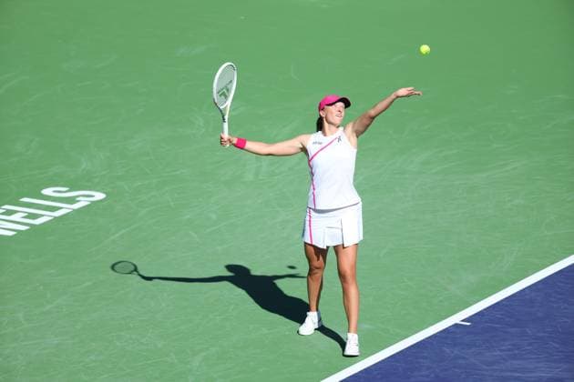 Iga Swiatek (Pol) TENNIS : Indian Wells 2024 - 08 03 2024 AntoineCouvercelle Panoramic 