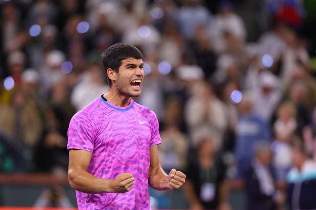Carlos Alcaraz (Spa) TENNIS : Indian Wells 2024 - 08 03 2024 AntoineCouvercelle Panoramic 