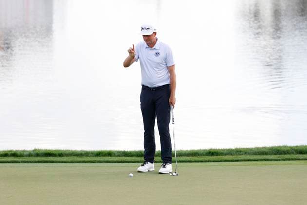 ORLANDO, FL - MARCH 08: PGA, Golf Herren golfer Keegan Bradley putts on the 18th hole during the Arnold Palmer Invitational presented by MasterCard at the Arnold Palmer s Bay Hill Club & Lodge on March 8, 2024, in Orlando, Florida. (Photo by Brian Spurlock Icon Sportswire) GOLF: MAR 08 PGA Arnold Palmer Invitational presented by Mastercard EDITORIAL USE ONLY Icon240308129