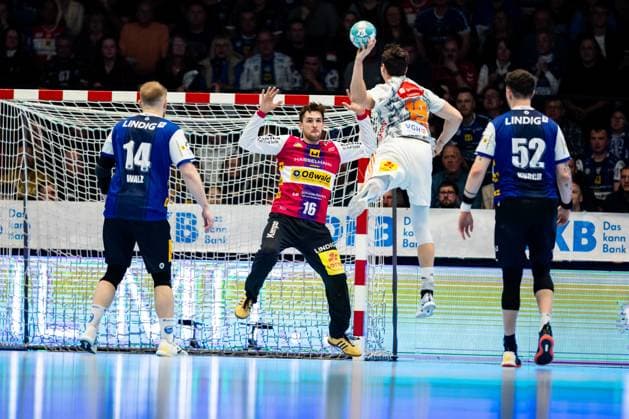 08 03 2024, GER, Handball, 1 Bl, Men, Season 23 24, Liqui Moly Handball Bundesliga, 25 Matchday, ThSV Eisenach TSV Hannover Burgdorf Die Recken Steinhauser, Marius TSV Hannover Burgdorf Mateusz Kornecki ThSV Eisenach,16 99817 Eisenach Werner Assmann Halle Am Spoerp Thueringen Germany