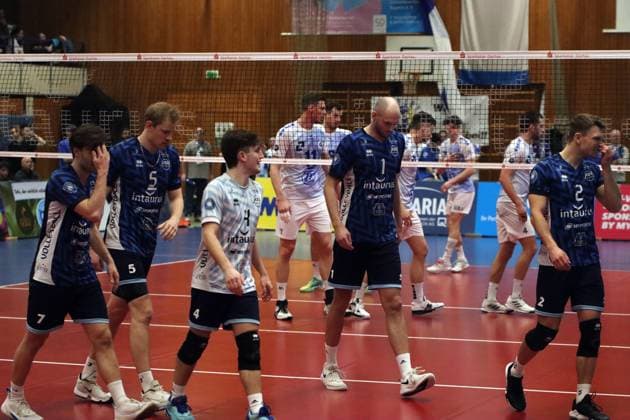 Volleyball Bundesliga Men, ASV Dachau vs VFB Friedrichshafen, 09 03 2024 Volleyball Bundesliga Men, ASV Dachau blue vs VFB Friedrichshafen white , Main Round, Munich, 09 03 2024 Picture ASV Dachau blue vs VFB Friedrichshafen white Copyright: xBEAUTIFULxSPORTS NilsxKoepkex