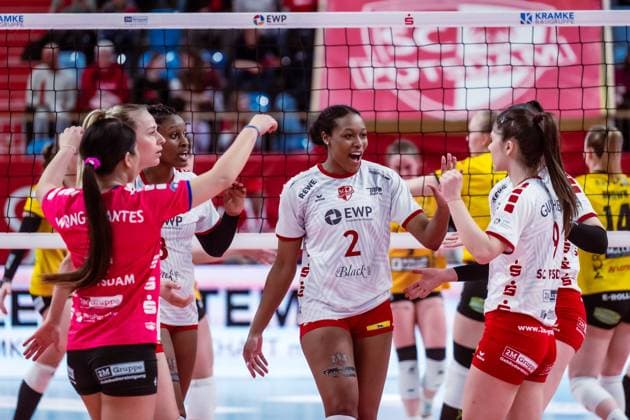 VBL Volleyball Bundesliga SC Potsdam VfB Suhl LOTTO Thüringen 09 03 2024 VBL Volleyball Bundesliga SC Potsdam VfB Suhl LOTTO Thüringen 09 03 2024 Copyright: xBEAUTIFULxSPORTS NicolxMarschallx