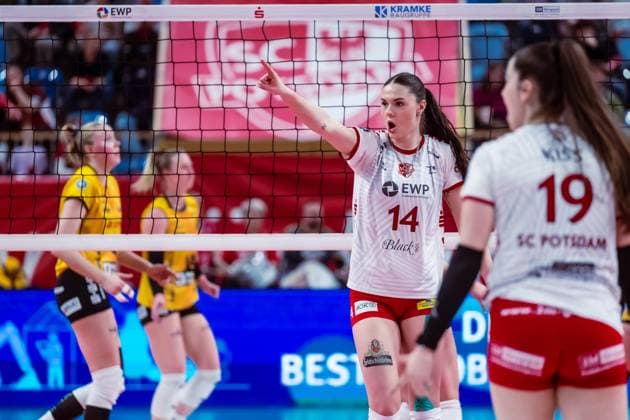 VBL Volleyball Bundesliga SC Potsdam VfB Suhl LOTTO Thüringen 09 03 2024 VBL Volleyball Bundesliga SC Potsdam VfB Suhl LOTTO Thüringen 09 03 2024 Copyright: xBEAUTIFULxSPORTS NicolxMarschallx