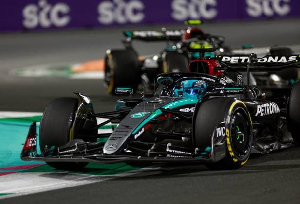 63 George Russell GBR, Mercedes AMG Petronas F1 Team , F1 Grand Prix of Saudi Arabia at Jeddah Corniche Circuit on March 9, 2024 in Jeddah, Saudi Arabia Photo by HOCH ZWEI Jeddah Saudi Arabia