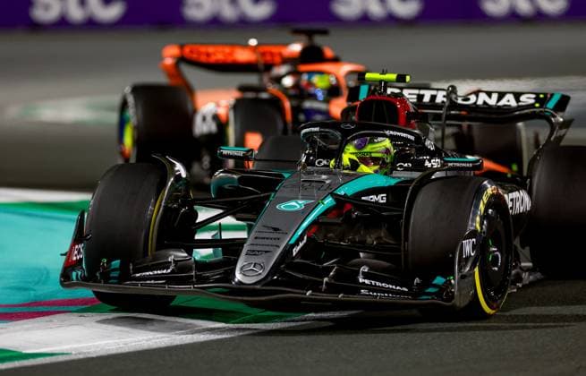 44 Lewis Hamilton GBR, Mercedes AMG Petronas F1 Team , F1 Grand Prix of Saudi Arabia at Jeddah Corniche Circuit on March 9, 2024 in Jeddah, Saudi Arabia Photo by HOCH ZWEI Jeddah Saudi Arabia