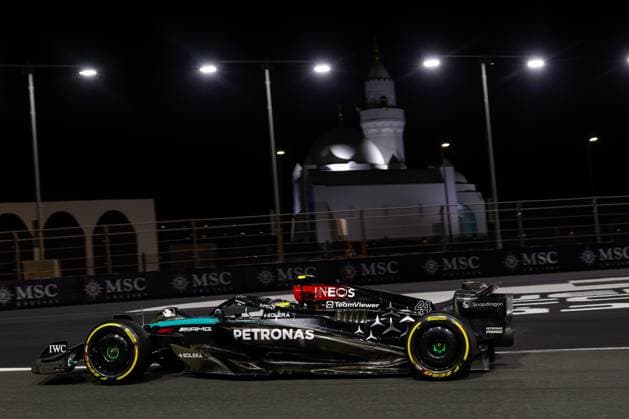 44 Lewis Hamilton GBR, Mercedes AMG Petronas F1 Team , F1 Grand Prix of Saudi Arabia at Jeddah Corniche Circuit on March 9, 2024 in Jeddah, Saudi Arabia Photo by HOCH ZWEI Jeddah Saudi Arabia