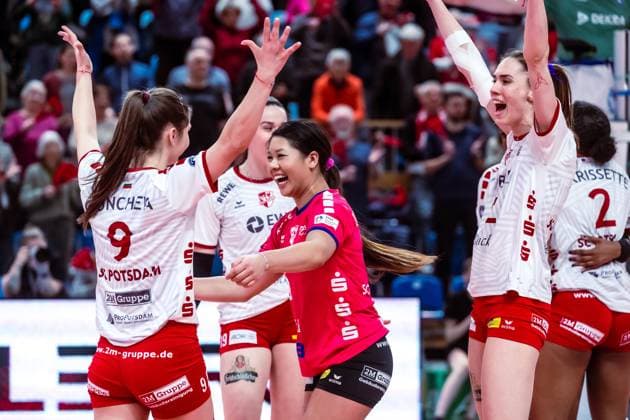 VBL Volleyball Bundesliga SC Potsdam VfB Suhl LOTTO Thüringen 09 03 2024 VBL Volleyball Bundesliga SC Potsdam VfB Suhl LOTTO Thüringen 09 03 2024 Copyright: xBEAUTIFULxSPORTS NicolxMarschallx