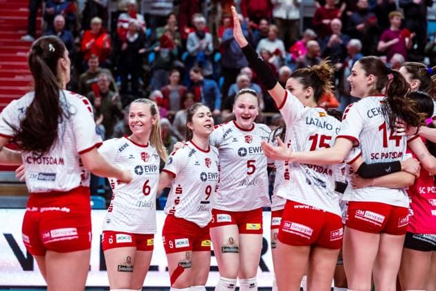 VBL Volleyball Bundesliga SC Potsdam VfB Suhl LOTTO Thüringen 09 03 2024 VBL Volleyball Bundesliga SC Potsdam VfB Suhl LOTTO Thüringen 09 03 2024 Copyright: xBEAUTIFULxSPORTS NicolxMarschallx
