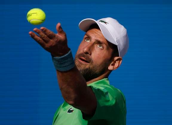 March 09, 2024 Novak Djokovic of Serbia serves against Aleksandar Vukic of Australia during the BNP Paribas Open in Indian Wells, CA. CSM Indian Wells United States of America - ZUMAc04_ 20240309_zma_c04_043 Copyright: xCharlesxBausx