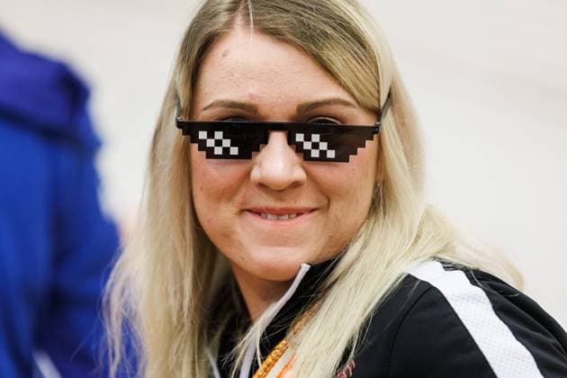 Tina De Groot Schwarz Weiss Erfurt, 12 as spectator, 09 03 2024, Erfurt Germany , Volleyball, 2 Bundesliga Women Pro, Schwarz Weiss Erfurt Allbau Volleys Essen xprx