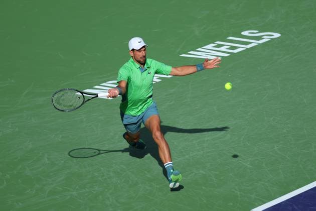 Novak Djokovic (Ser) TENNIS : Indian Wells 2024 - 09 03 2024 AntoineCouvercelle Panoramic 