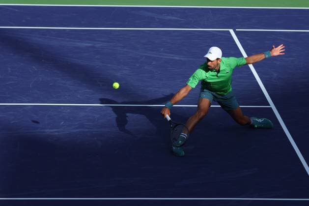Novak Djokovic (Ser) TENNIS : Indian Wells 2024 - 09 03 2024 AntoineCouvercelle Panoramic 