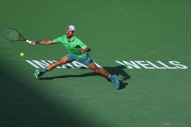 Novak Djokovic (Ser) TENNIS : Indian Wells 2024 - 09 03 2024 AntoineCouvercelle Panoramic 