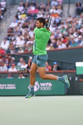 Novak Djokovic (Ser) TENNIS : Indian Wells 2024 - 09 03 2024 AntoineCouvercelle Panoramic 