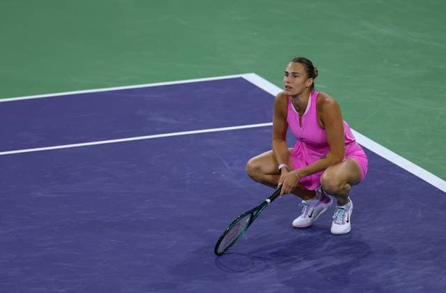 Aryna Sabalenka of Belarus frustrated BNP Paribas Open, Tennis, Day 4, Indian Wells Tennis Garden, California, USA - 09 Mar 2024  Copyright: xEllaxLing Shutterstockx 14381609dr