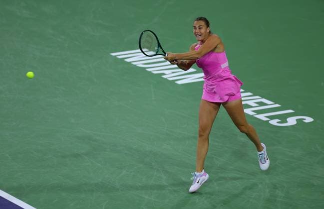 Aryna Sabalenka of Belarus in action BNP Paribas Open, Tennis, Day 4, Indian Wells Tennis Garden, California, USA - 09 Mar 2024  Copyright: xEllaxLing Shutterstockx 14381609dp