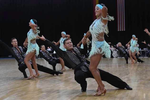 GER Dancing, 1 National League of Latin Formations 09 03 2023, GER Dancing, 1 National League of Latin Formations,, preliminary round, in the picture 1 Latin Team Kiel A with the theme Dreams nordphotoxGmbH xWitke nph00002