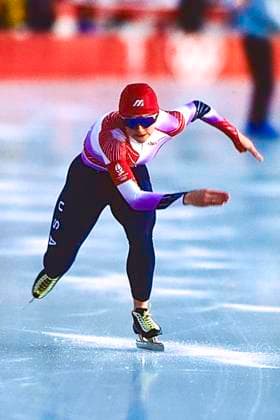 1992 Winter Olympics Speed skating, Eisschnelllauf Bonnie Blair (USA) at the 1992 Olympic Winter games, Winterspiele,Spiele, Summer games Albertville L anneau de vitesse France Copyright: xPaulxJ.xSutton DUOMO PCNx OL9201 SP0008