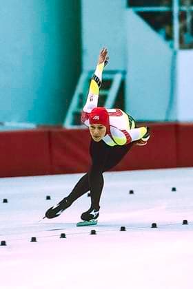 1992 Winter Olympics Speed skating, Eisschnelllauf Gunda Niemann-Kleemann (GER) wins the silver medal in the Women s 1500m at the 1992 Olympic Winter games, Winterspiele,Spiele, Summer games Albertville L anneau de vitesse France Copyright: xDuomo PCNx OL9201 SP0014