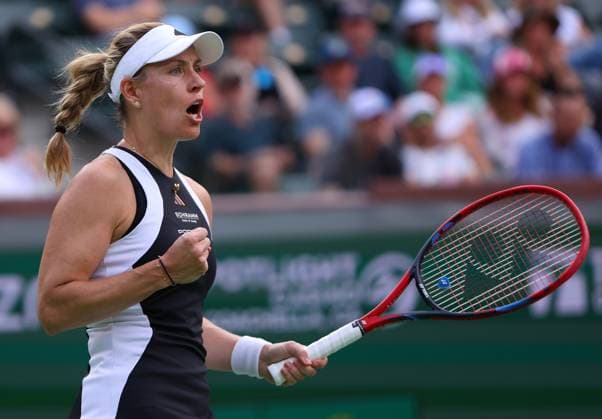Angelique Kerber of Germany celebrates BNP Paribas Open, Tennis, Day 5, Indian Wells Tennis Garden, California, USA - 10 Mar 2024  Copyright: xEllaxLing Shutterstockx 14381610dc