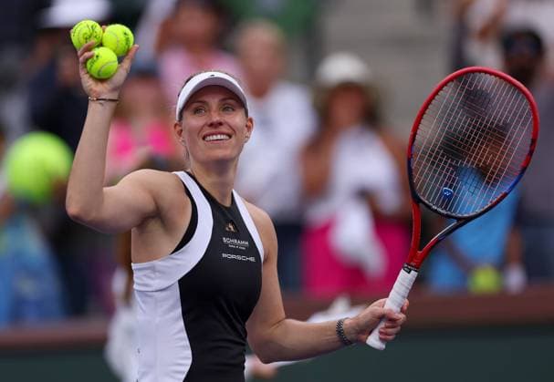 Angelique Kerber of Germany celebrates BNP Paribas Open, Tennis, Day 5, Indian Wells Tennis Garden, California, USA - 10 Mar 2024  Copyright: xEllaxLing Shutterstockx 14381610cj