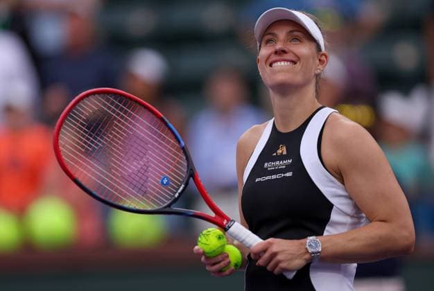 Angelique Kerber of Germany celebrates BNP Paribas Open, Tennis, Day 5, Indian Wells Tennis Garden, California, USA - 10 Mar 2024  Copyright: xEllaxLing Shutterstockx 14381610ck
