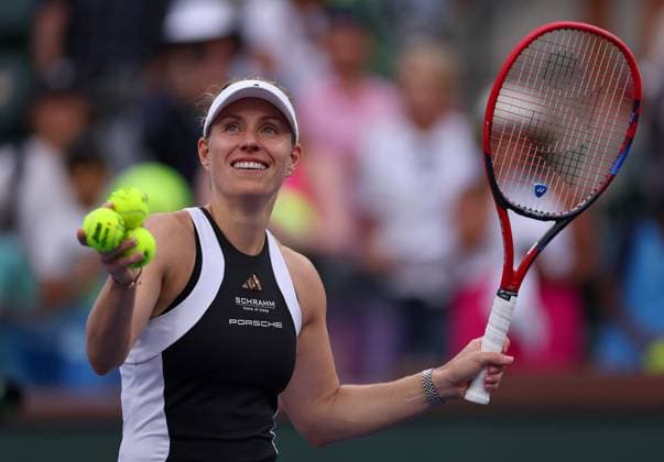 Angelique Kerber of Germany celebrates BNP Paribas Open, Tennis, Day 5, Indian Wells Tennis Garden, California, USA - 10 Mar 2024  Copyright: xEllaxLing Shutterstockx 14381610co