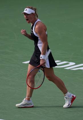 Angelique Kerber of Germany celebrates BNP Paribas Open, Tennis, Day 5, Indian Wells Tennis Garden, California, USA - 10 Mar 2024  Copyright: xEllaxLing Shutterstockx 14381610di