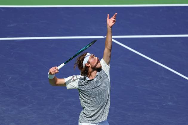 Stefanos Tsitsipas (Gre) TENNIS : Indian Wells 2024 - 10 03 2024 AntoineCouvercelle Panoramic 