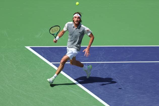 Stefanos Tsitsipas (Gre) TENNIS : Indian Wells 2024 - 10 03 2024 AntoineCouvercelle Panoramic 
