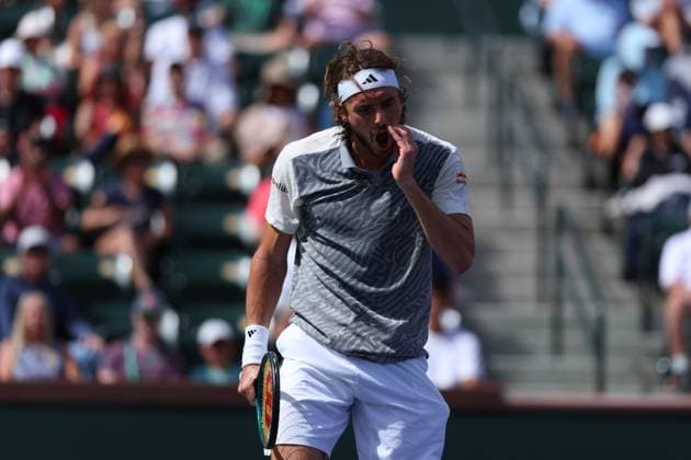 Stefanos Tsitsipas (Gre) TENNIS : Indian Wells 2024 - 10 03 2024 AntoineCouvercelle Panoramic 