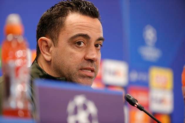 March 11, 2024, Barcellona, Naples, SPAIN: Xavi Hernandez during press conference, PK, Pressekonferenz on the eve of their UEFA Champions League 2 leg round of 16 football match against SSC Napoli at the Joan Gamper training ground in Sant Joan Despi, near Barcelona, on March 11, 2023 Barcellona SPAIN - ZUMAl131 20240311_zsp_l131_016 Copyright: xCiroxDexLucax