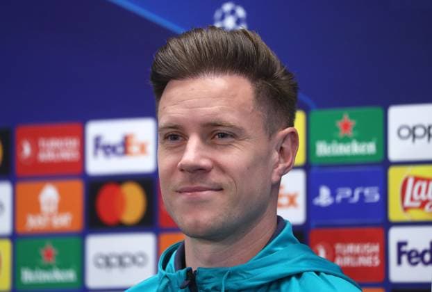 FC Barcelona, Barca Training Session And press conference, PK, Pressekonferenz - UEFA Champions League 2023 24 Marc Andre ter Stegen is speaking during the press conference prior to the UEFA Champions League match against SSC Napoli in Barcelona, Spain, on March 11, 2024. Barcelona Barcelona Spain  Copyright: xUrbanandsportx originalFilename:urbanandsport-terstege240311_np45O.jpg