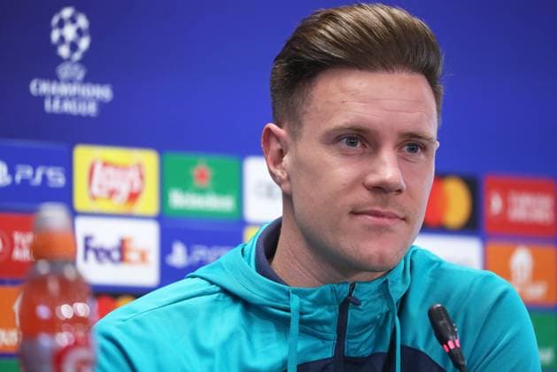 FC Barcelona, Barca Training Session And press conference, PK, Pressekonferenz - UEFA Champions League 2023 24 Marc Andre ter Stegen is speaking during the press conference prior to the UEFA Champions League match against SSC Napoli in Barcelona, Spain, on March 11, 2024. Barcelona Barcelona Spain  Copyright: xUrbanandsportx originalFilename:urbanandsport-terstege240311_npowu.jpg