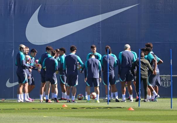 FC Barcelona, Barca Training Session And press conference, PK, Pressekonferenz - UEFA Champions League 2023 24 FC Barcelona players are training before the UEFA Champions League match against SSC Napoli in Barcelona, Spain, on March 11, 2024. Barcelona Barcelona Spain  Copyright: xUrbanandsportx originalFilename:urbanandsport-fcbarcel240311_npBSo.jpg