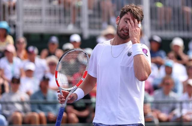 Cameron Norrie of GBR frustrated BNP Paribas Open, Tennis, Day 6, Indian Wells Tennis Garden, California, USA - 11 Mar 2024  Copyright: xEllaxLing Shutterstockx 14381616r